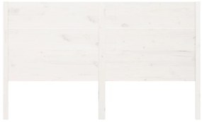 vidaXL Κεφαλάρι Λευκό 206 x 4 x 100 εκ. Μασίφ Ξύλο Πεύκου
