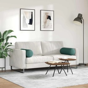 vidaXL Μαξιλάρια Στήριγμα 2 pcs Σκούρο Πράσινο Ø 25 x 70 cm ύφασμα