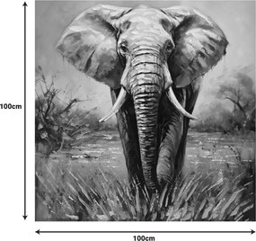 Πίνακας σε καμβά Elepho Inart 100x3x100εκ