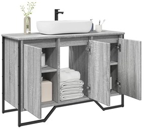 vidaXL Ντουλάπι Νιπτήρα Μπάνιου Γκρι Sonoma 91x35x60 εκ. Επεξ. Ξύλο
