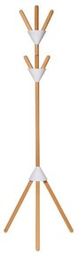 Καλόγερος Ξύλινος Pierrot PD08 W 170cm Natural με Δώρο 2 Δαχτυλίδια Πετσέτας Alessi Wood