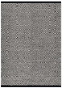 Μάλλινο Χειροποίητο Κιλίμι Herringbone Square Black-White 130X190, 160X230, 200X300 Λευκό, Γκρι