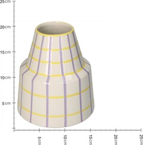 Βάζο ArteLibre Με Ρίγες Πολύχρωμο Δολομίτης 17.2x17.2x20.7cm