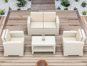 Καναπές Monaco 2Θέσιος White Πολυπροπυλενίου 140X79X79εκ.