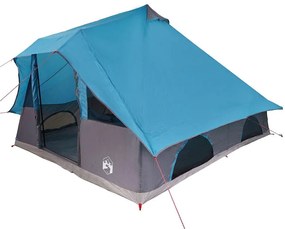 vidaXL Οικογενειακή Σκηνή Τίπι Μπλε και Γκρι 358 x 296 x 258 εκ.