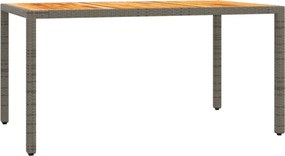 vidaXL Σετ Τραπεζαρίας Κήπου 7 τεμ. Γκρι Συνθ. Ρατάν με Μαξιλάρια