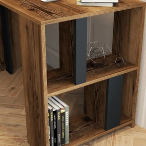 Stewehome Γραφείο μελέτης Καρυδιά / Ανθρακίτης 120x60x79 cm