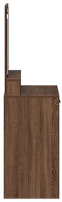 vidaXL Καφετί Επιτραπέζιο με Συρτάρια 50x41x140 εκ
