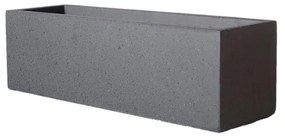 Supergreens Γλάστρα Πήλινη Ορθογώνια ''Terazzo'' Μαύρη S 60x19x19 εκ.