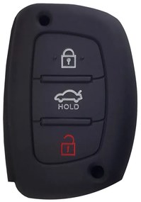 Θήκη κλειδιού για αυτοκίνητα Hyundai 1007-05, εύκαμπτη, μαύρη