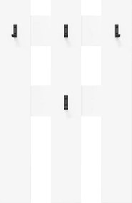 vidaXL Τοίχου Κρεμάστρα Λευκό 65 x 3 x 100 εκ. Επεξεργασμένο ξύλο