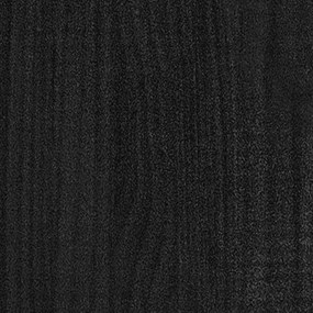 vidaXL Ζαρντινιέρα Μαύρη 70 x 70 x 70 εκ. από Μασίφ Ξύλο Πεύκου