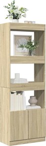 vidaXL Ντουλάπι Sonoma Δρυς 63x33x180 εκ. από Επεξεργασμένο Ξύλο