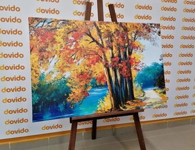 Εικόνα ζωγραφισμένα δέντρα σε φθινοπωρινά χρώματα - 90x60