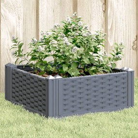 vidaXL Ζαρντινιέρα με Πασσάλους Μπλε Γκρι 42,5x42,5x28,5 εκ. Πολυπροπυλένιο