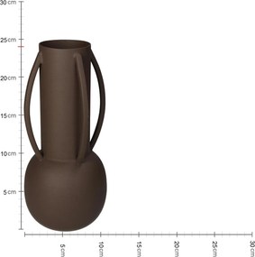 Βάζο ArteLibre Καφέ Μέταλλο 11x11x24cm