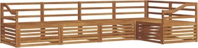 vidaXL Σειρά Καναπέ Εξωτερικού 5 pcs Φυσικό