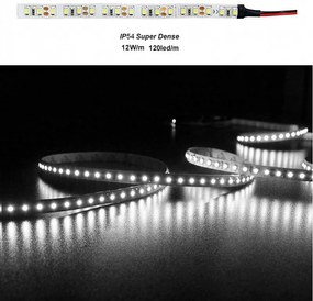 Adeleq Ταινία Led 5 Μέτρα 12Vdc 12W Και 120Led Ανά Μέτρο Ip54 Λευκό 30-461212021