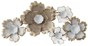 Διακοσμητικό Τοίχου Vogene 345-000003 90,5x47x7cm Gold-White Inart Μέταλλο