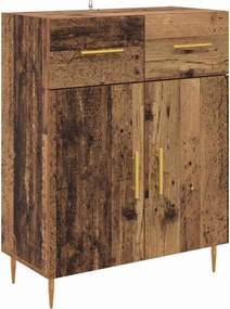 vidaXL Highboard με συρτάρι 2 pcs Παλιό ξύλο Επεξεργασμένο ξύλο