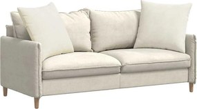 vidaXL Μαξιλάρι Καναπέ 2 pcs Κρεμ 60 x 60 cm Υφασμάτινο Κορντουρά