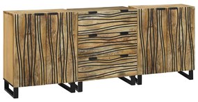 vidaXL Σετ Επίπλων Μπάνιου με συρτάρι 3 pcs Καφέ 180 x 33 x 75 εκ.