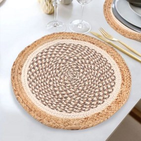 Σουπλά SRV0070 D38cm Natural Hermia 38x38cm Jute