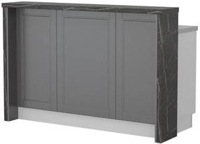 Πάγκος νησίδας Tahoma-Μήκος: 150 εκ.-Γραφίτης-Black Stone
