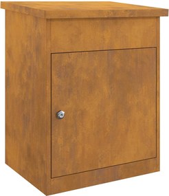 vidaXL Θυρίδα Πακέτων με αποθήκευση Σκ rusty 47,5 x 38 x 59 εκ.