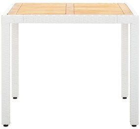 vidaXL Σετ Τραπεζαρίας Εξωτ. Χώρου 5 τεμ. Λευκό Συνθετικό Ρατάν