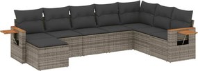 vidaXL Patio Sofa Set 8-θέσια Grey