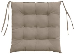 vidaXL Μαξιλάρια καθισμάτων 4 pcs Taupe 40 x 40 x 6 cm Μικροΐνες