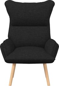 vidaXL Πολυθρόνα Μαύρο 69 x 74 x 93 εκ. Ύφασμα και Κόντρα Πλακέ