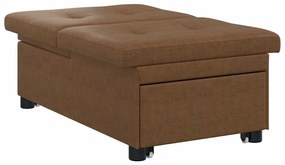 vidaXL Καναπές-Κρεβάτι Καφέ 67 x 194 x 38 εκ Ψεύτικο σουέτ δέρμα