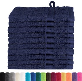 vidaXL Πετσέτες 10 pcs Ναυτικό μπλε 15 x 21 cm Βαμβάκι