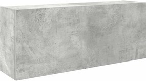 vidaXL Ντουλάπι τοίχου μπάνιου Μπετόν Γκρι 100x25x40 cm