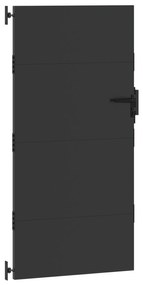 vidaXL Πύλη Κήπου Μαύρο 105 x 200 cm Ατσάλι με Επικάλυψη Πούδρας