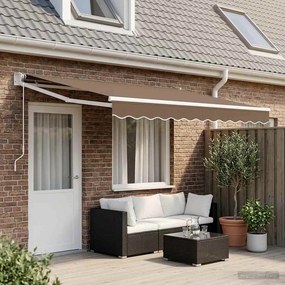 vidaXL Αναδιπλούμενη τέντα Taupe 4 x 2 m Πολυέστερ και Μέταλλο
