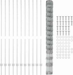 vidaXL Τεντώτο με στήριγμα Ασημί