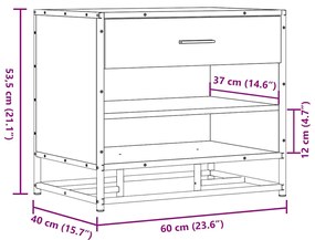 ΠΑΠΟΥΤΣΟΘΗΚΗ ΜΑΥΡΗ 60X40X53,5ΕΚ. ΑΠΟ ΕΠΕΞΕΡΓΑΣΜΕΝΟ ΞΥΛΟ ΜΕΤΑΛΛΟ 849219