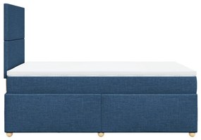 ΚΡΕΒΑΤΙ BOXSPRING ΜΕ ΣΤΡΩΜΑ ΜΠΛΕ 120X190 ΕΚ. ΥΦΑΣΜΑΤΙΝΟ 3291218