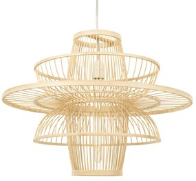 00862 GloboStar® GLOBOSTAR® BALI 00862 Boho Κρεμαστό Φωτιστικό Οροφής με Ντουί 1 x E27 AC 220-240V IP20 - Μπεζ - Μ60 x Π60 x Υ45cm