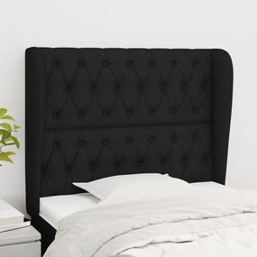 Κεφαλάρι με Πτερύγια Μαύρο 93 x 23 x 118/128 εκ. Υφασμάτινο 3118276