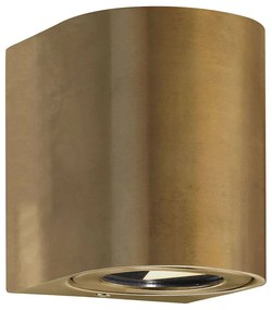 Φωτιστικό Τοίχου Canto 2 49701035 10x8,7x10,4cm Led 500Lm 2x6W 2700K IP44 Brass Nordlux Brass
