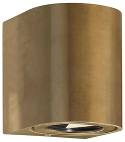 Φωτιστικό Τοίχου Canto 2 49701035 10x8,7x10,4cm Led 500Lm 2x6W 2700K IP44 Brass Nordlux Ορείχαλκος