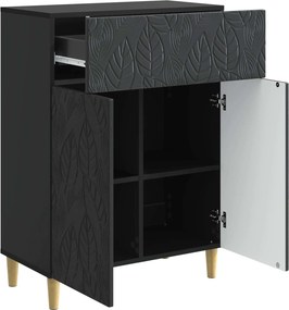 vidaXL Πλαϊνό γραφείο Μαύρο 66 x 34,5 x 90 εκ Επεξεργασμένο Ξύλο