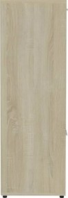 vidaXL Βιβλιοθήκη Χρώμα Sonoma Δρυς 90 x 30 x 90 εκ. από Επεξ. Ξύλο