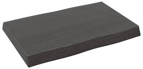 Επιφ Τραπεζιού Αν Καφέ 60x40x(2-6)εκ. Ακατέργ. Μασίφ Ξύλο Δρυός - Καφέ