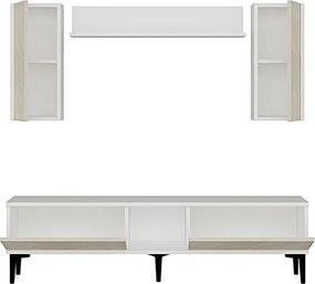 Stewehome Σετ επίπλων τηλεόρασης με ράφι από μοριοσανίδα 150x30x41 cm