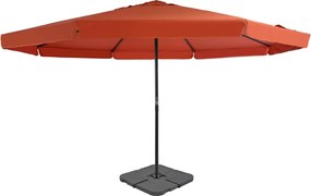 vidaXL Ομπρέλα Κήπου Τερακότα με Φορητή Βάση
